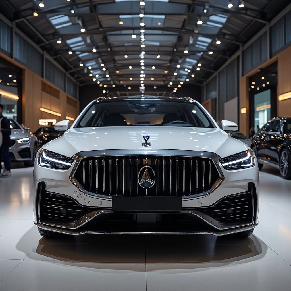 Luxury sedan front view