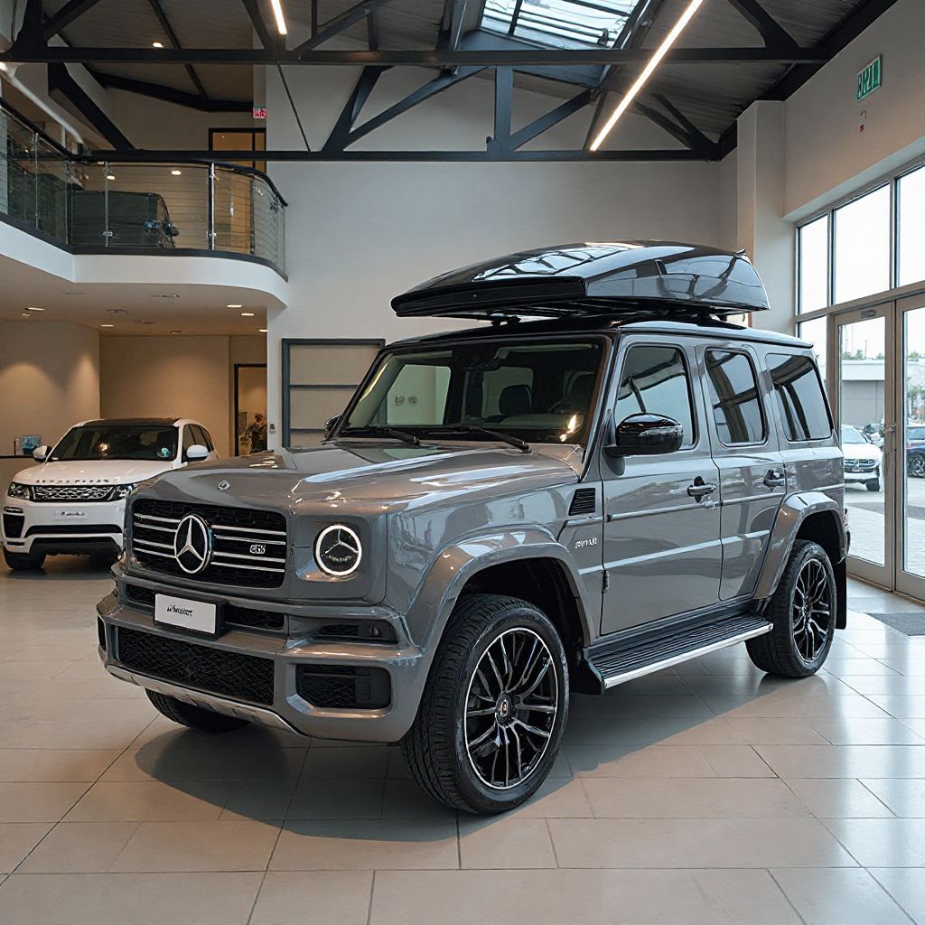 Premium SUV in showroom